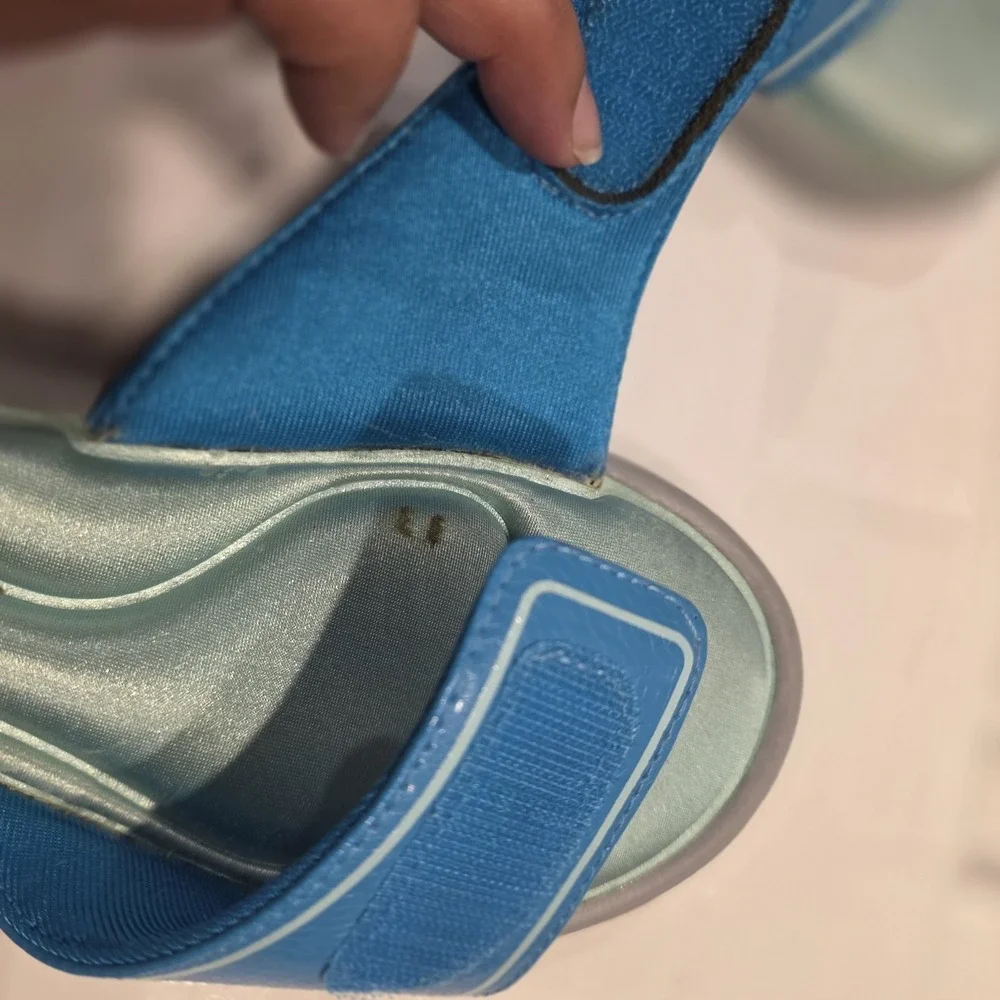 Nike Comfort Footbed Slides Women's 8 Beach Flip Flop Sandles Slippers Blue